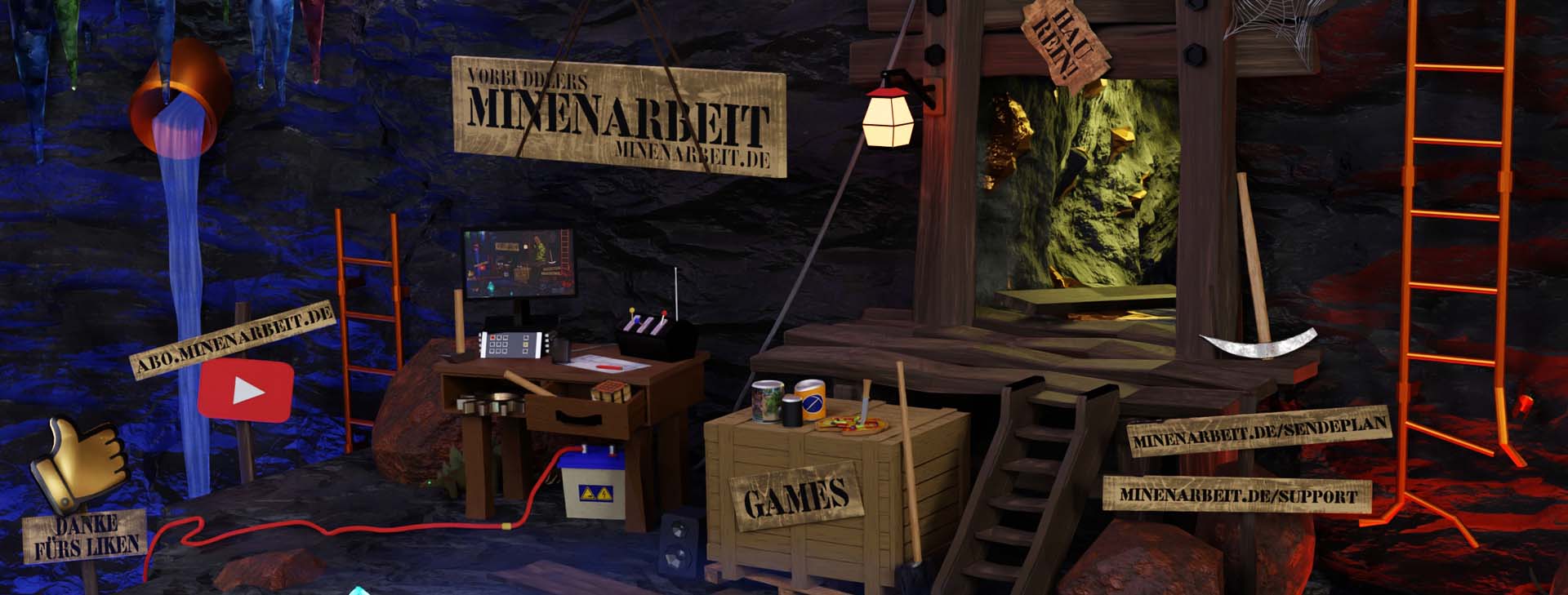 Header vom Minenarbeit.de Kanal auf YouTube
